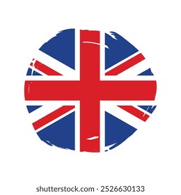 Abstract national United Kingdom with creative brush flag background. Vector