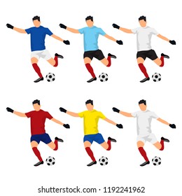 Abstract nationals football uniform:Brazil, German, Argentina, Spain, England, France-vector image with easy editable colors-to see more similar images, please visit my Gallery