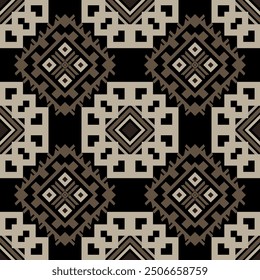 Abstract Native American seamless pattern with geometric art.