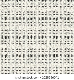 Abstract Native Striped Motif Washed-Out Textured Background. Seamless Pattern.