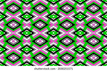 Abstract native thai seamless pattern set