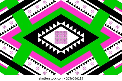 Abstract native thai seamless pattern set