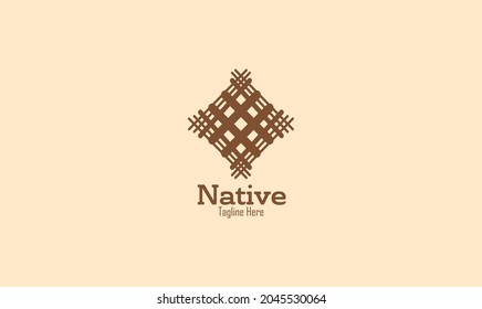 Abstract Native Traditional Pattern Logo, ethnic ornament