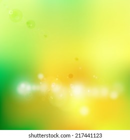 Abstract natural background, blurred shiny sun lights.