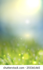 Abstract natural background with lights - vector illustration