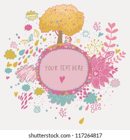 Abstract natural background. Romantic vector wallpaper about weather