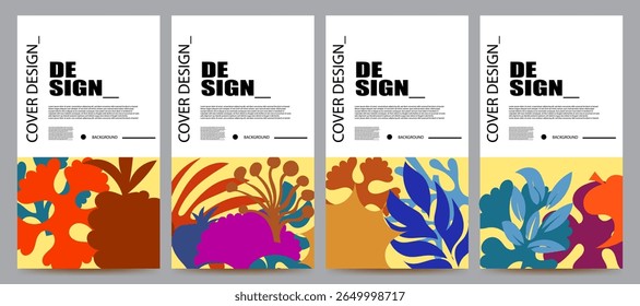 Diseño de conjunto de fondo natural abstracto
