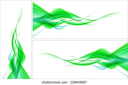 Abstract natural concept banner set