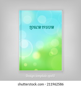 abstract natural cover design with bokeh lights