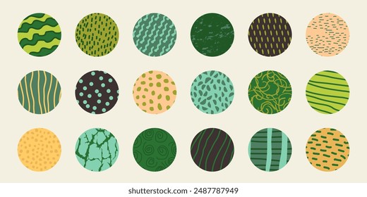 Abstract natural doodle design, set of elemets, organic geometric shapes with pattern, hand drawn, fun background, banner 