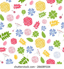 Abstract Natural Flower Seamless Pattern Background Vector Illustration EPS10