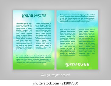 abstract natural flyer design with bokeh lights