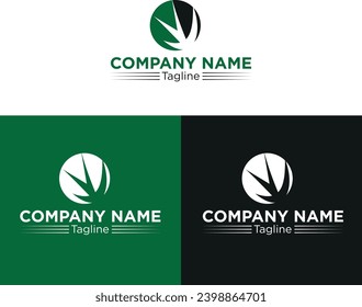 abstract natural food business logo symbol design