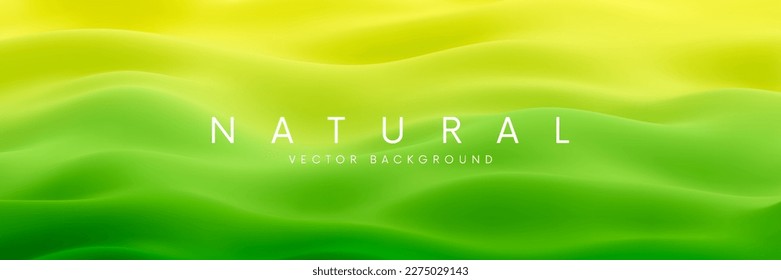 Abstrakter, grüner Farbverlauf-Hintergrund. Natur minimaler Hintergrund mit grünen Wellen. Ökologie-Konzept. Sparen Sie das Konzept des grünen Planeten. Vektorgrafik