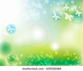 Abstract natural green spring background