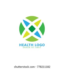 Abstract natural health logo. Nature health symbol vector