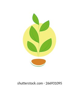 Abstract natural icon on a white background. Vector Illustration