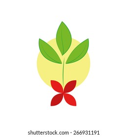 Abstract natural icon on a white background. Vector Illustration