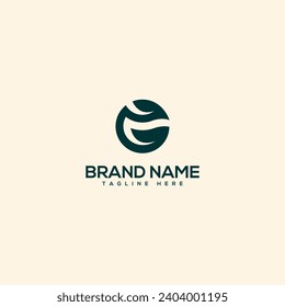 Abstract natural leaf logo. Flat vector logo design template element.