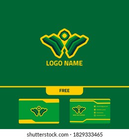 Abstract natural logo graphic vector with free name car 