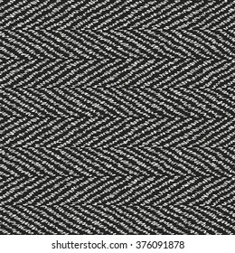 Abstract natural noisy thread strokes herringbone seamless pattern.