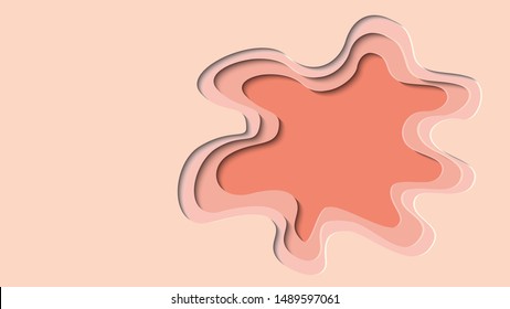 Abstract natural paper cut background, Vector