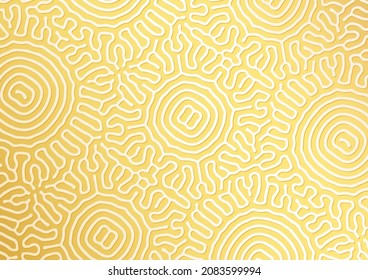 Resumen del patrón natural. Fondo orgánico amarillo. Fondo de textura coral. Patrón natural. Ilustración vectorial. Colores neones.