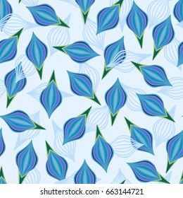 Abstract natural seamless patter. Vector.