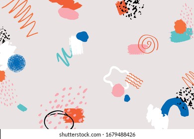 Abstract natural shape Background; Doodles; Colorful backgroundl; Organic Shapes