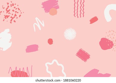 Forma natural abstracta Fondo; Doodles; Fondo rosa; Antecedentes de San Valentín; Fondo colorido; Formas orgánicas