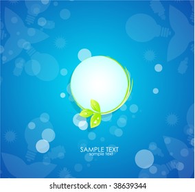 Abstract natural symbol on blue background