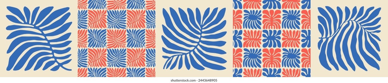Abstrakte Natur Kunst Blatt Collage Form nahtlose Muster. Trendige zeitgenössische Ausschnitt Hintergrund Illustration. Natürliche organische Pflanze hinterlässt Kunstwerk Tapete Druck. Vintage botanische Sommer Textur.