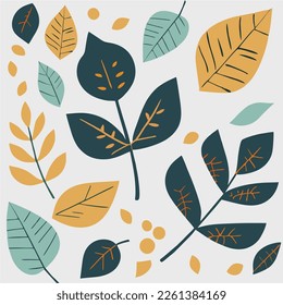 Abstract nature art vector background. Modern wallpaper shape line art. Boho foliage, botanical tropical leaves and floral pattern for summer sale banners, wall art, prints and fabrics