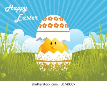 abstract nature background with broken egg in chicken