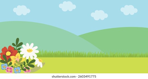 Abstract nature background by layers. For banners and background. Vector illustration.
