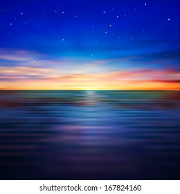 abstract nature background with clouds and golden sunrise