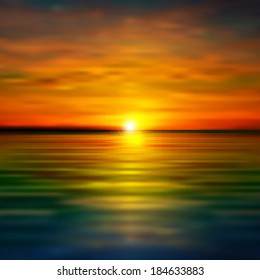 abstract nature background with clouds and ocean sunrise