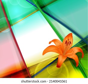 Abstract nature background with flowers