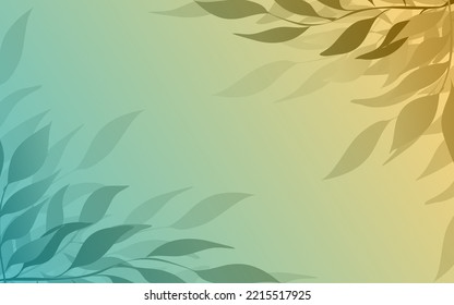 Abstract nature background with foliage and gradient background