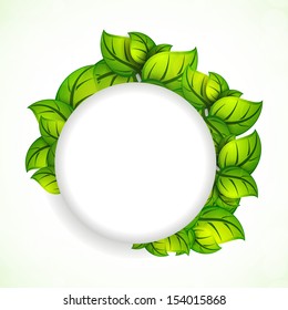 Abstract nature background with green leafs and space for your text.. 