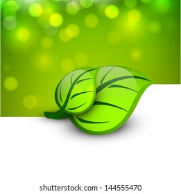 Abstract nature background with green leaves.