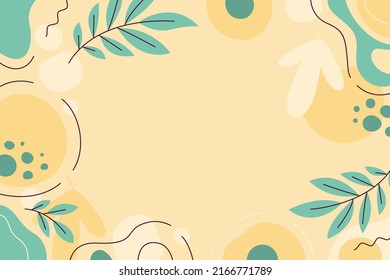 abstract nature background with hand drawn style template vector