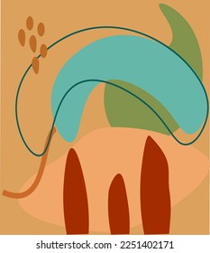 Resumen del fondo de la naturaleza. Formas geométricas dibujadas a mano.