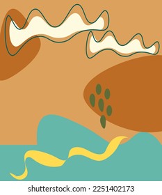 Resumen del fondo de la naturaleza. Formas geométricas dibujadas a mano.