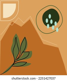 Resumen del fondo de la naturaleza. Formas geométricas dibujadas a mano.