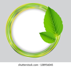 Abstract nature background with leaves. Vector iilustration