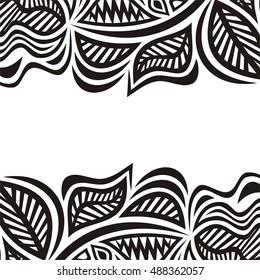 Abstract nature background with leaves. Vector illustration.