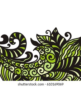 Abstract nature background of leaves. Vector illustration.