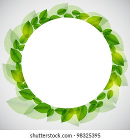Abstract nature background with leaves. Vector iilustration