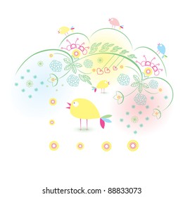 Abstract Nature background on white for design